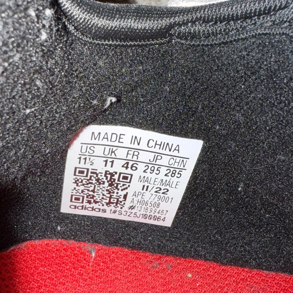Size 11.5 - adidas Niteball Crystal White Scarlet - Picture 5 of 6